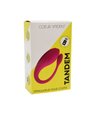 TANDEM Rose, stimulateur pour couple USB avec télécommande en silicone médical 